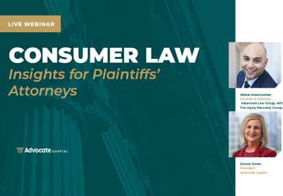 ‘Consumer Law Webinar’ recording with Abbas Kazerounian Available Now