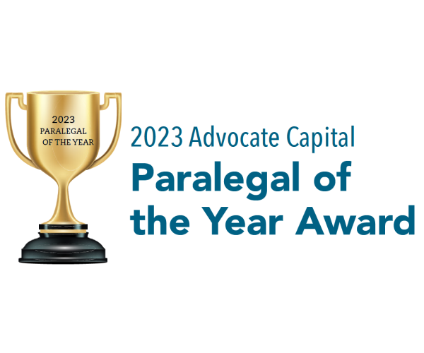 Nominations Open for the 2023 AAJ Paralegal of the Year Award Sponsored by Advocate Capital, Inc.