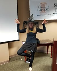 Advocate Capital Wellness Committee Hosts “Halloween Desk Yoga”!