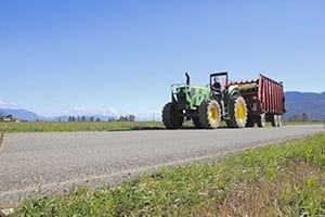 Potential for Road Accidents Involving Tractors
