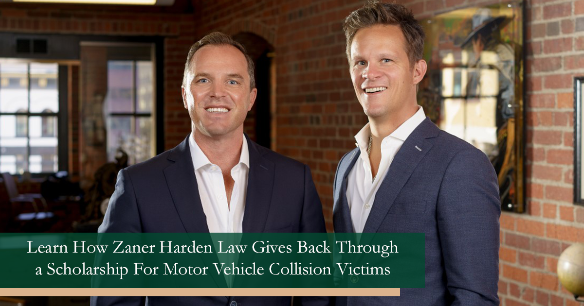 Zaner Harden Law Gives Back With Scholarship For Motor Vehicle Collision Victims