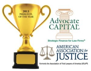 2013 Paralegal of the Year Award – DEADLINE APPROACHING