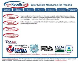 Recalls.gov Provides Online Service to Public