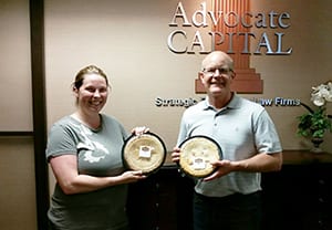 Advocate Capital, Inc. 3rd place Corn hole tournament